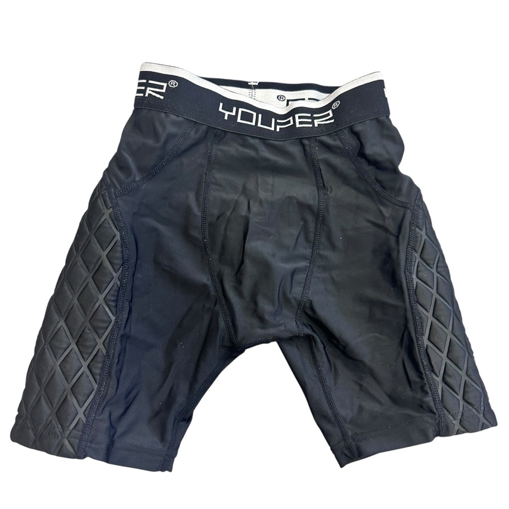 Youper Youth Elite Compression Padded Sliding Shorts Black Size‎ Youth Small